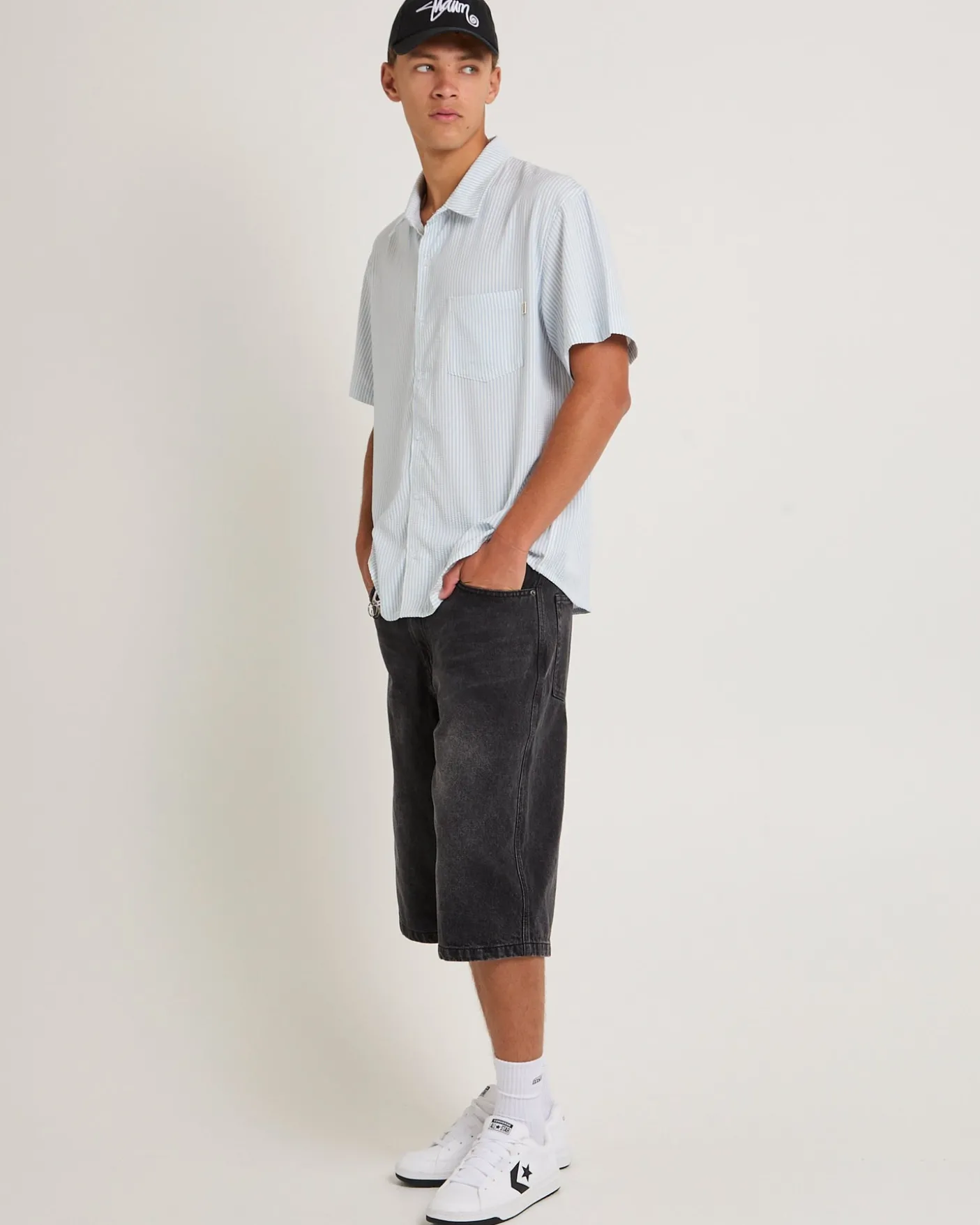 Seersucker Summer Short Sleeve Shirt