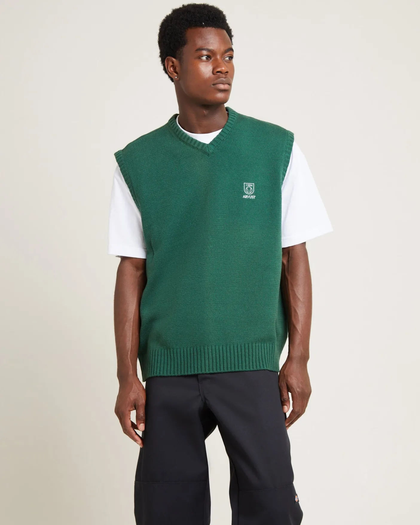 Service Knit Vest Green