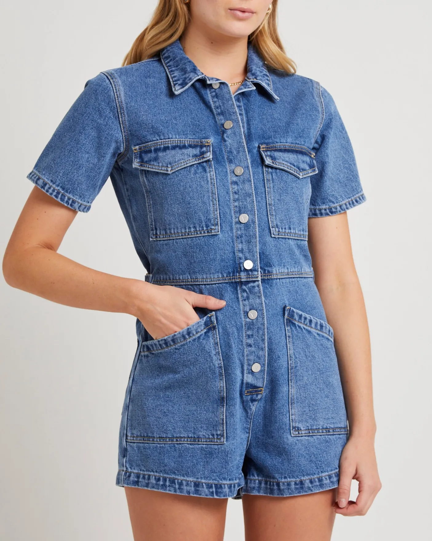 Short Denim Coverall Chantell