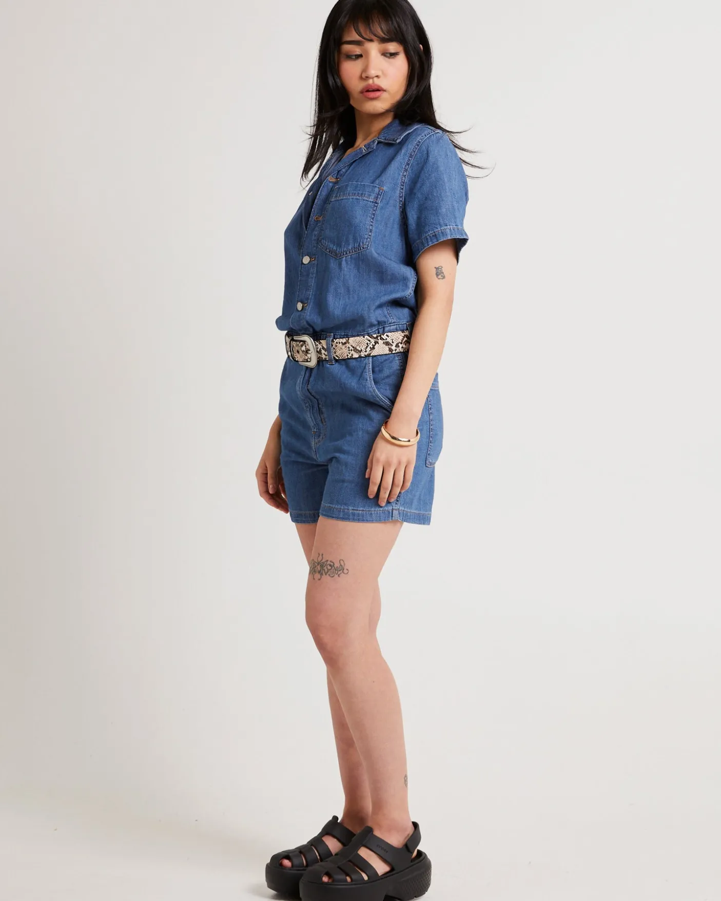 Shorts Sleeve Denim Heritage Romper