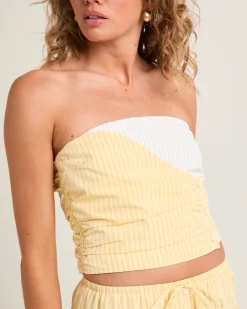 Sicily Button Bandeau Top