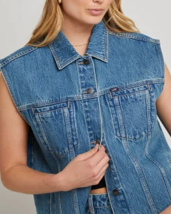 Signature Freya Oversized Denim Vest