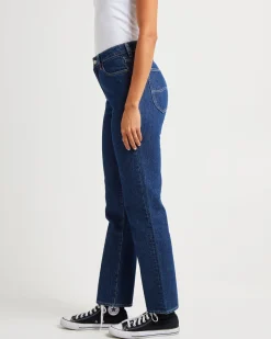 Signature Mid Slim Straight Denim Jeans Essential Rinse