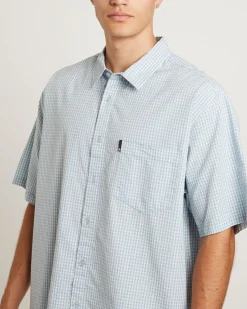 Skate Short Sleeve Shirt in Sky Check
