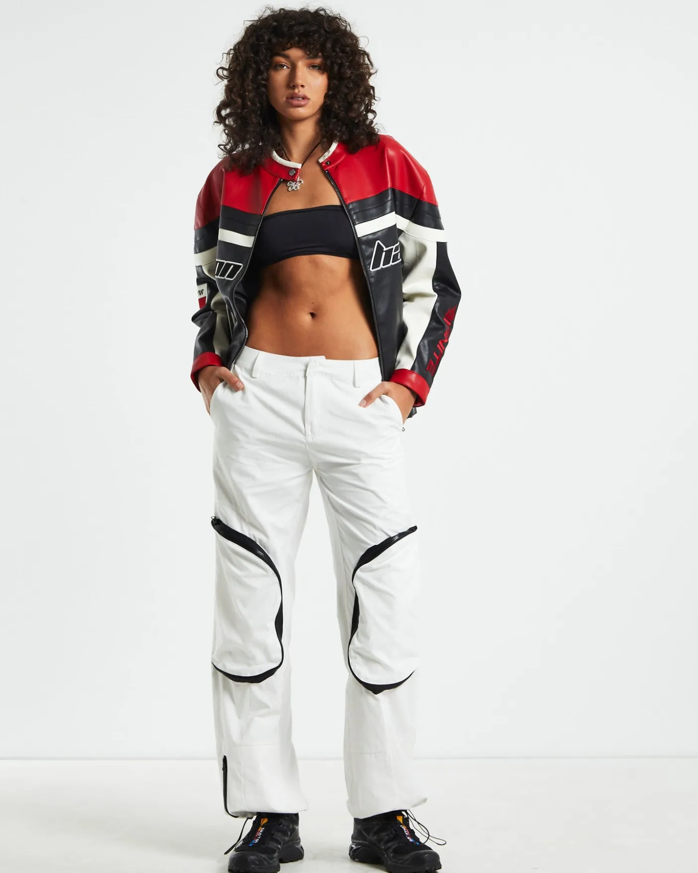 Skylar Patch Pocket Ski Pants White
