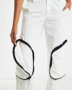 Skylar Patch Pocket Ski Pants White