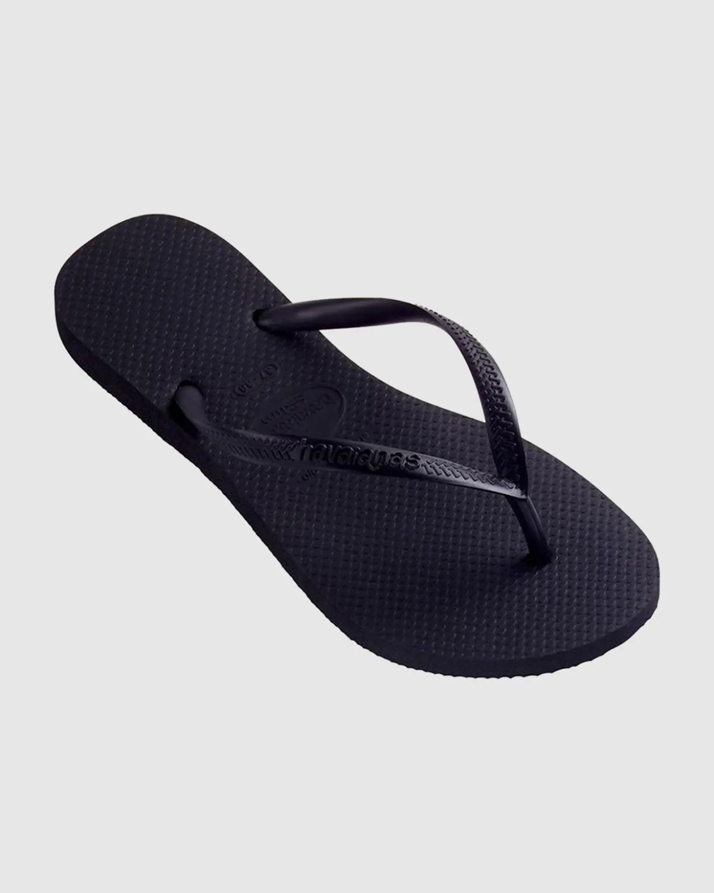 Slim Basic Thongs Black
