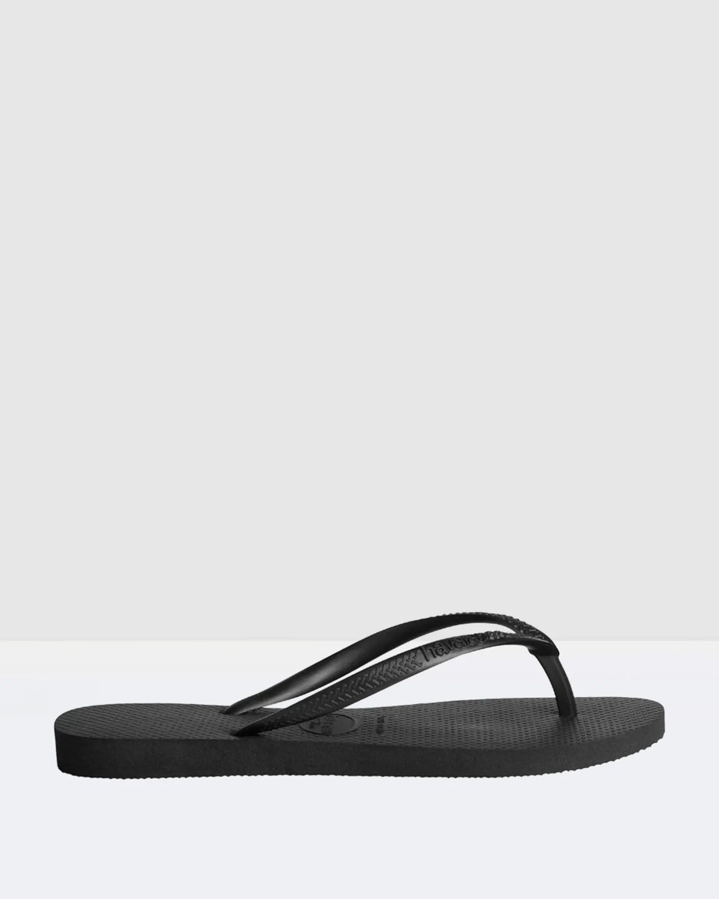 Slim Basic Thongs Black