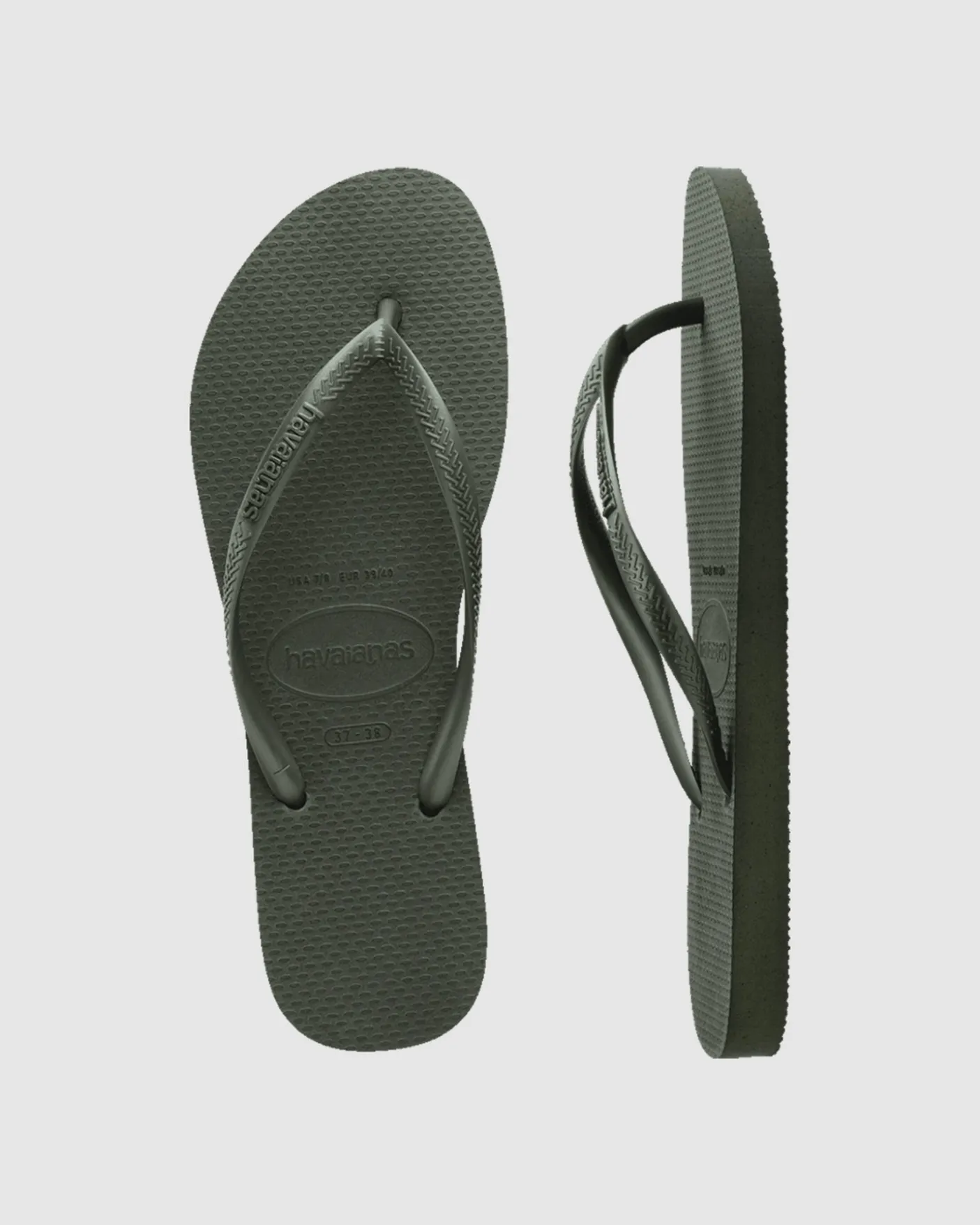 Slim Metallic Thongs
