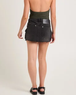 Sloane Low Waist Denim Mini Skirt