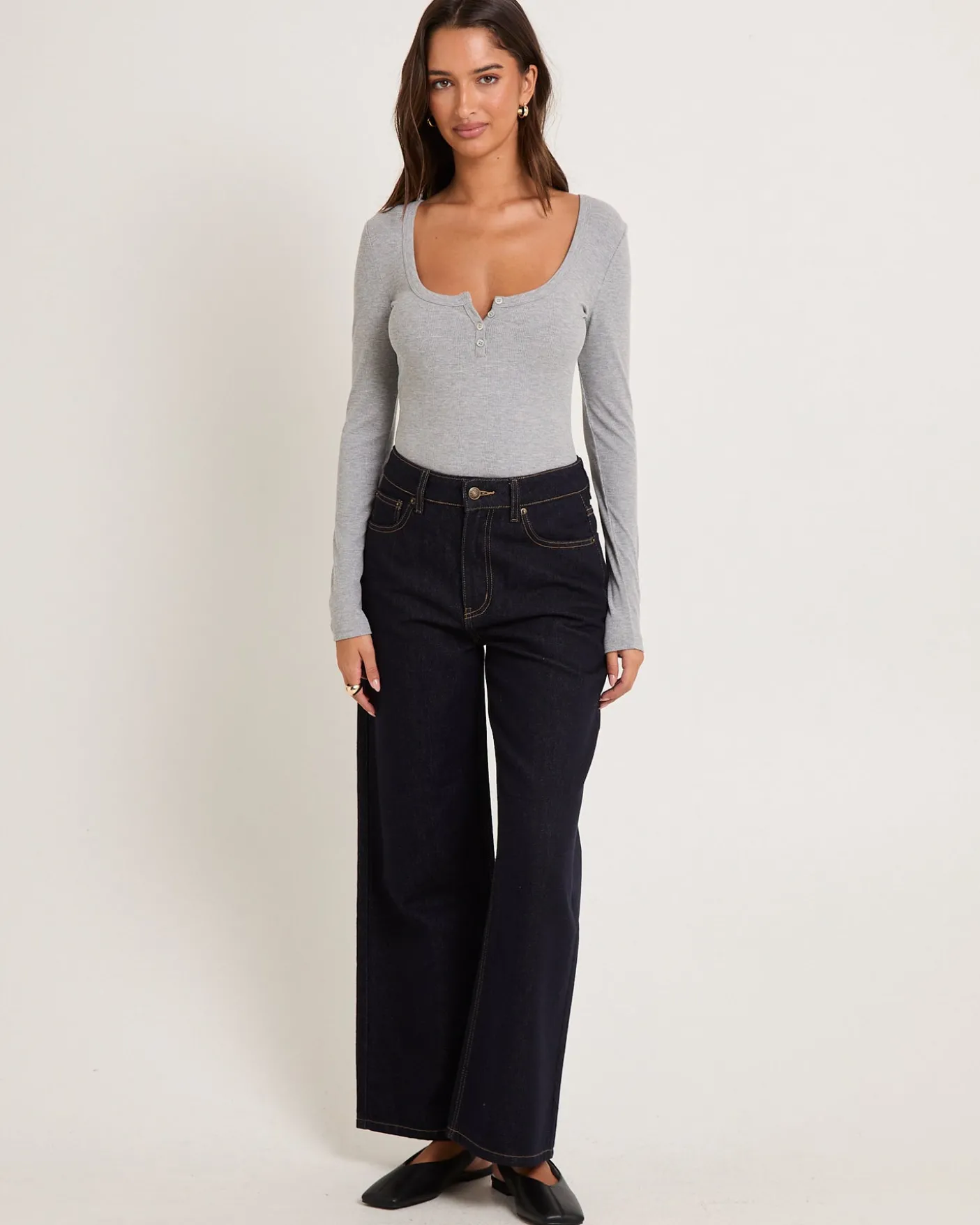 Soft Knit Rib Button Bodysuit