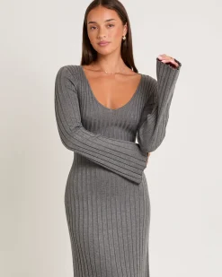 Sophie Long Sleeve Rib Knit Dress
