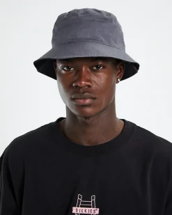 Stamford Reversible Bucket Hat Black Charcoal