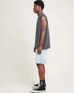 Statue Recycled Sleeveless Tee Stone Black