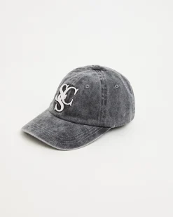 Stone Wash Baseball Cap in Washed Charcoal