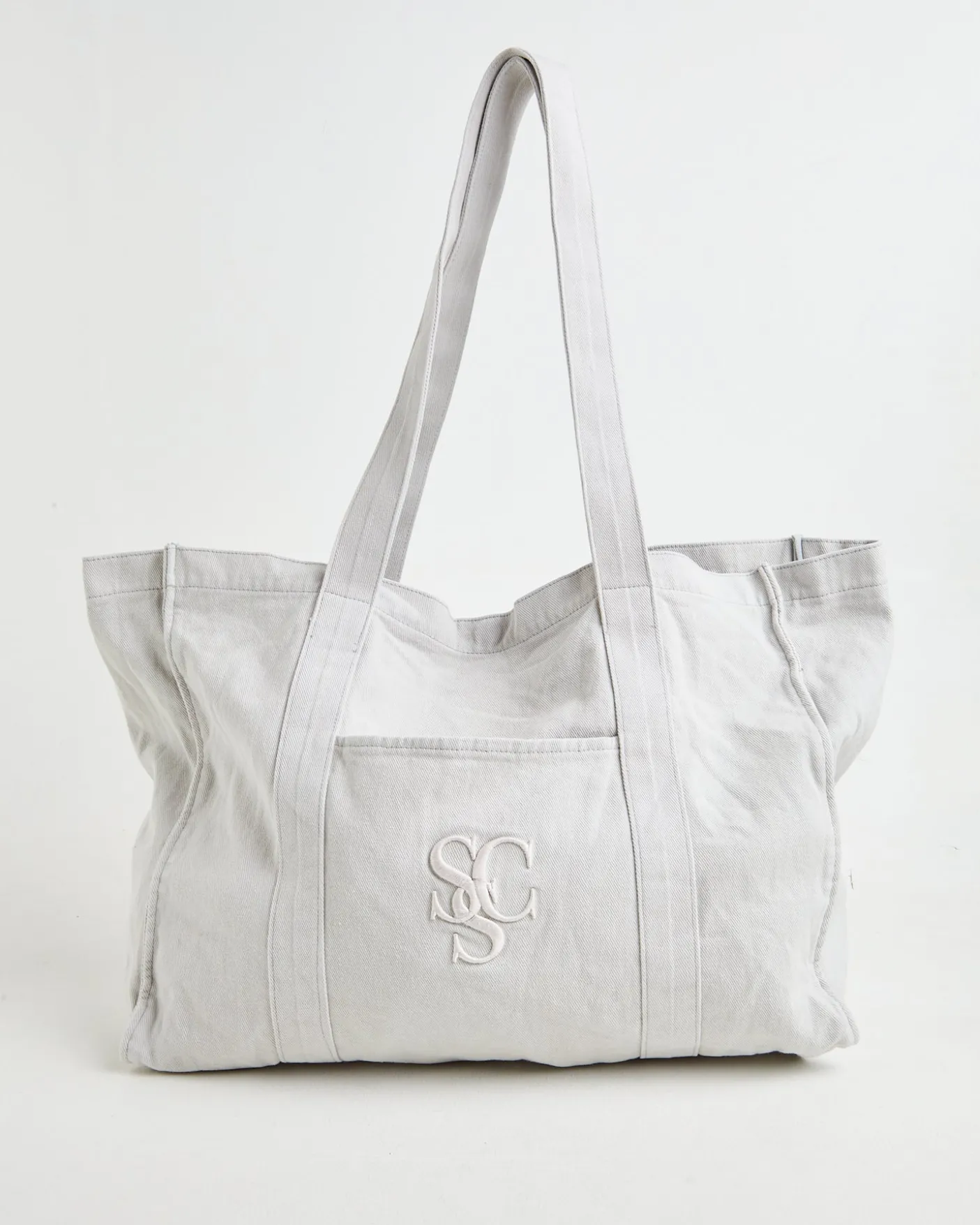 Stonewashed Tote Bag in Grey