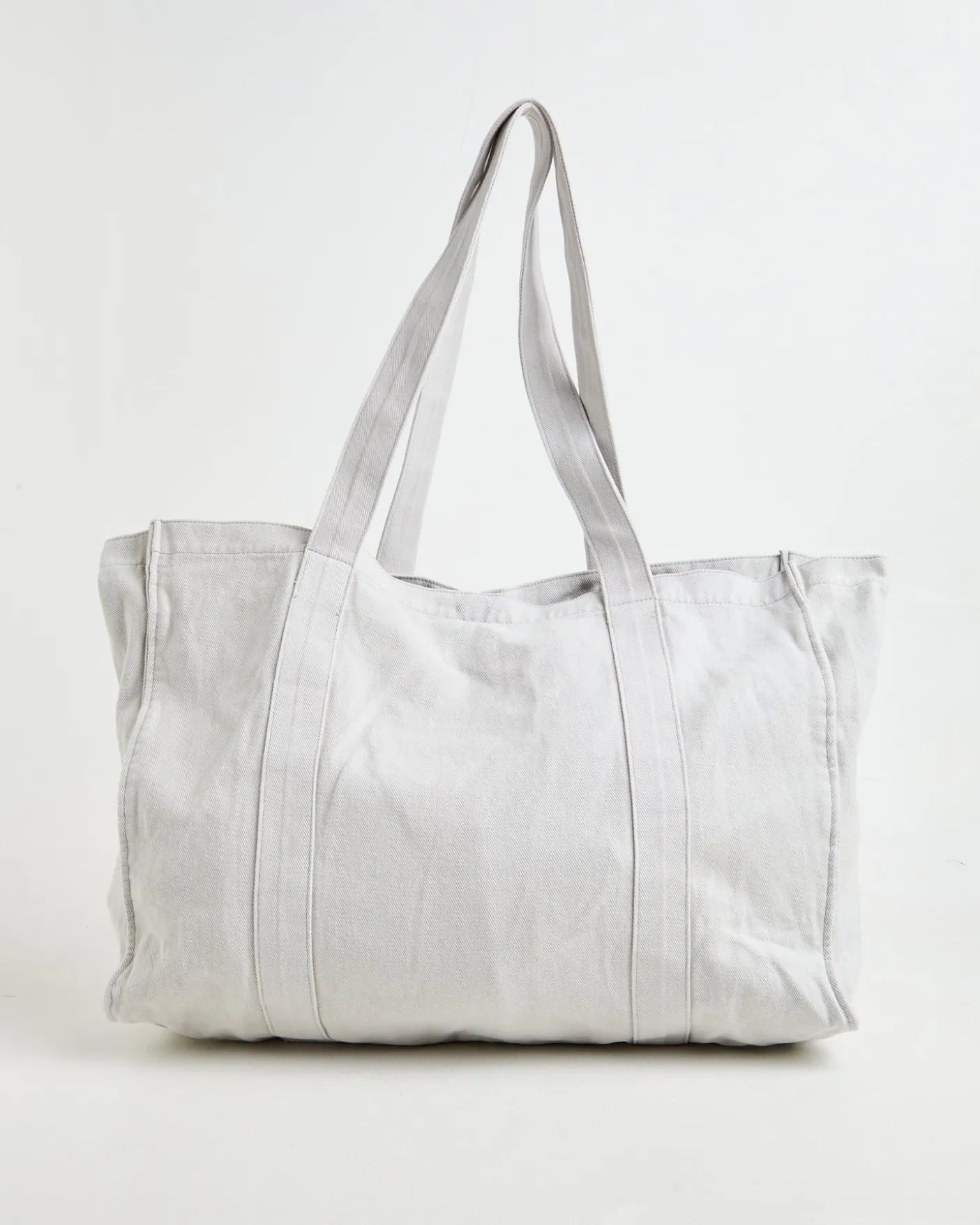 Stonewashed Tote Bag in Grey