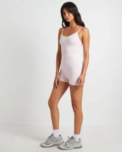 Strappy Unitard in Ballet Pink