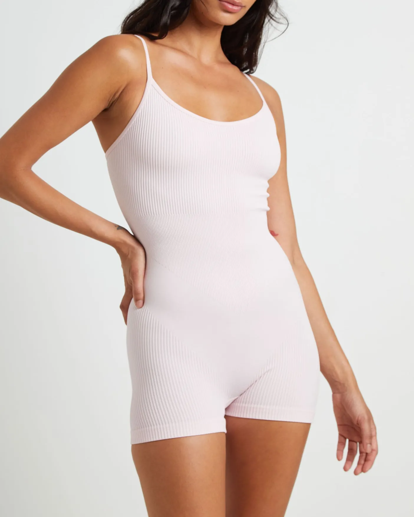 Strappy Unitard in Ballet Pink