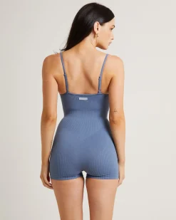 Strappy Unitard in Ink Blue