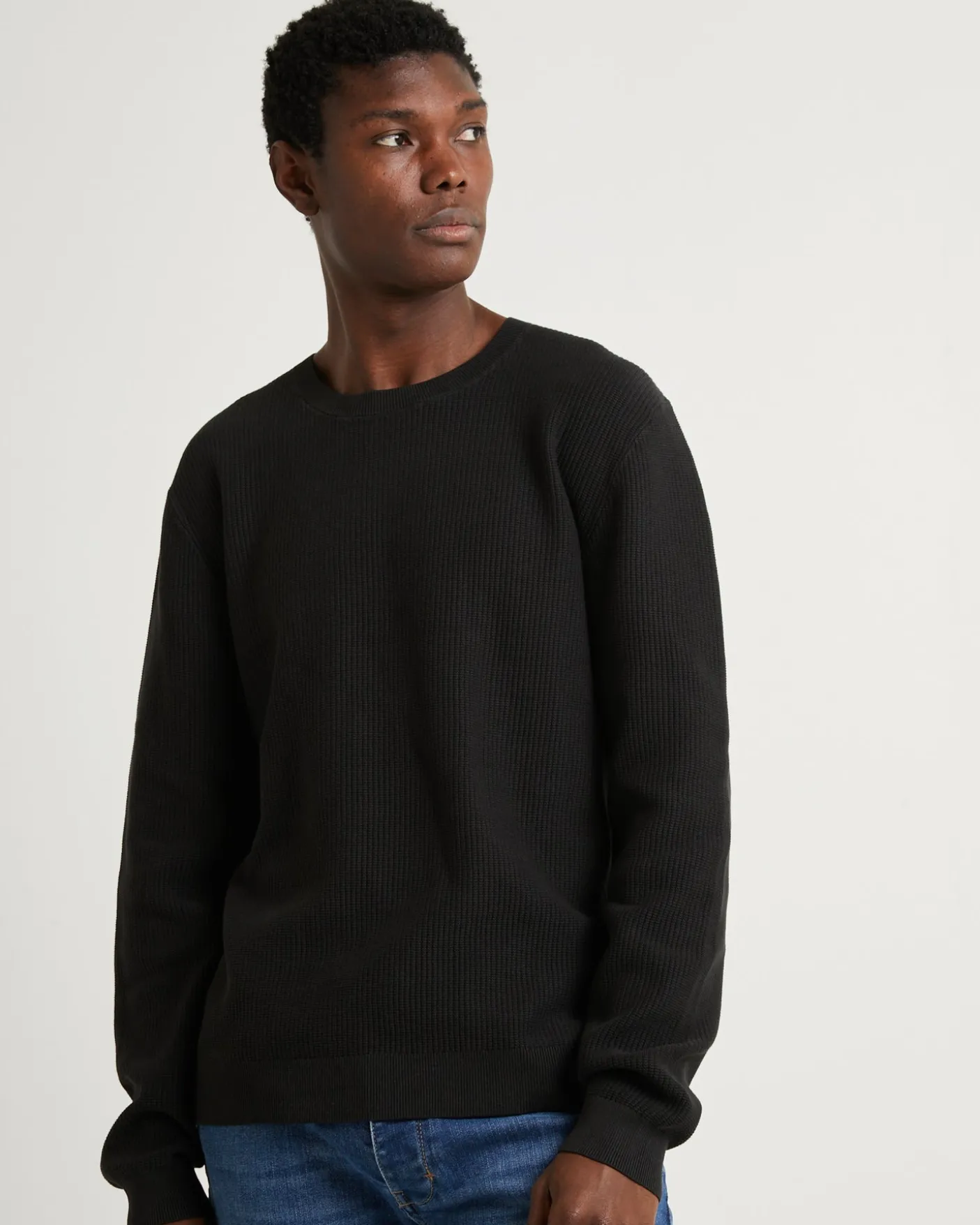 Strummer Rib Long Sleeve Black