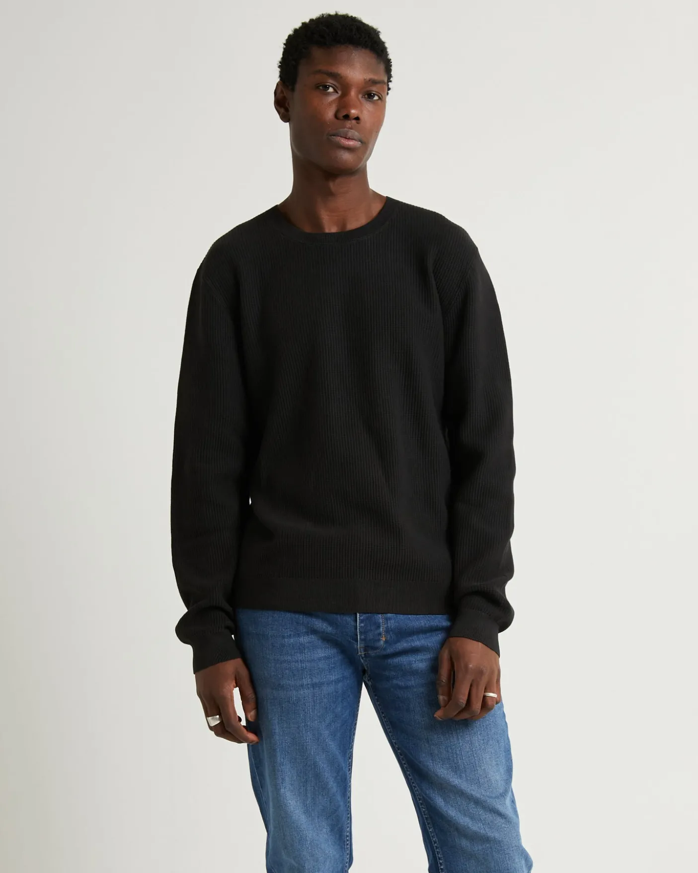 Strummer Rib Long Sleeve Black
