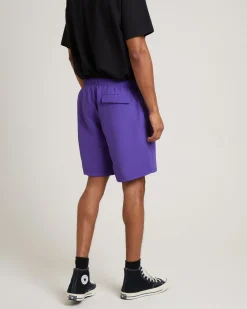 Stussy Big Stock Nylon Shorts in Purple