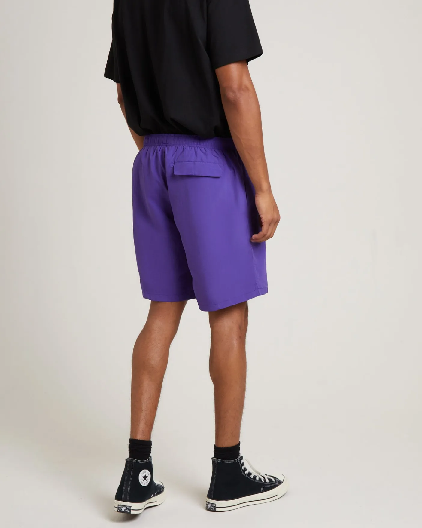 Stussy Big Stock Nylon Shorts in Purple