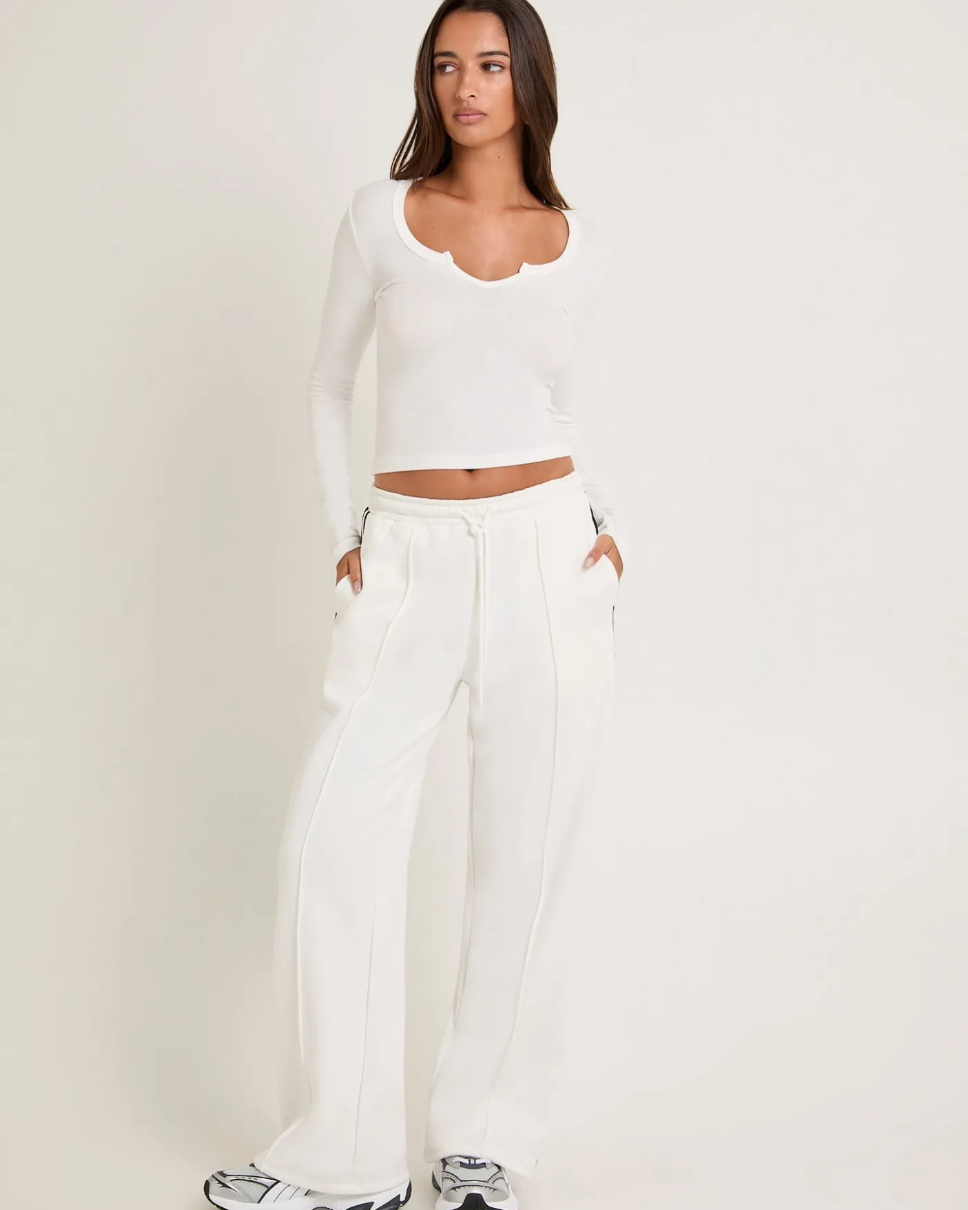 Subtitled Baggy Track Pants