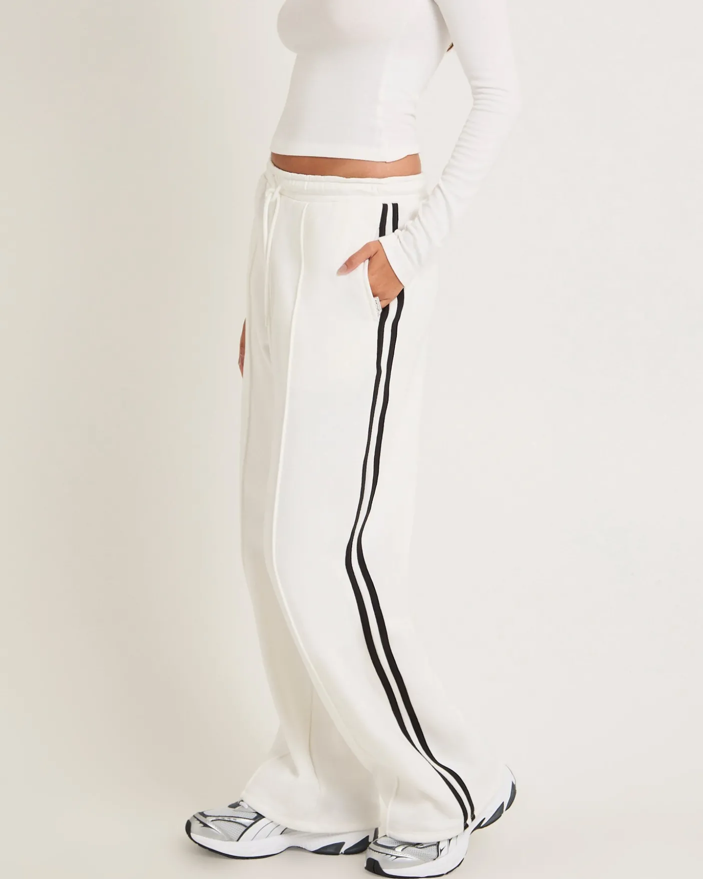 Subtitled Baggy Track Pants