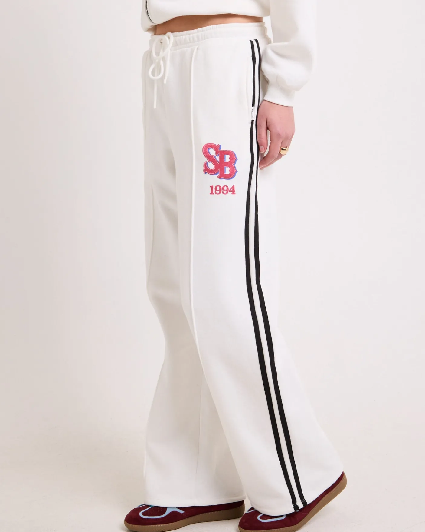Subtitled Emblem Baggy Trackpants