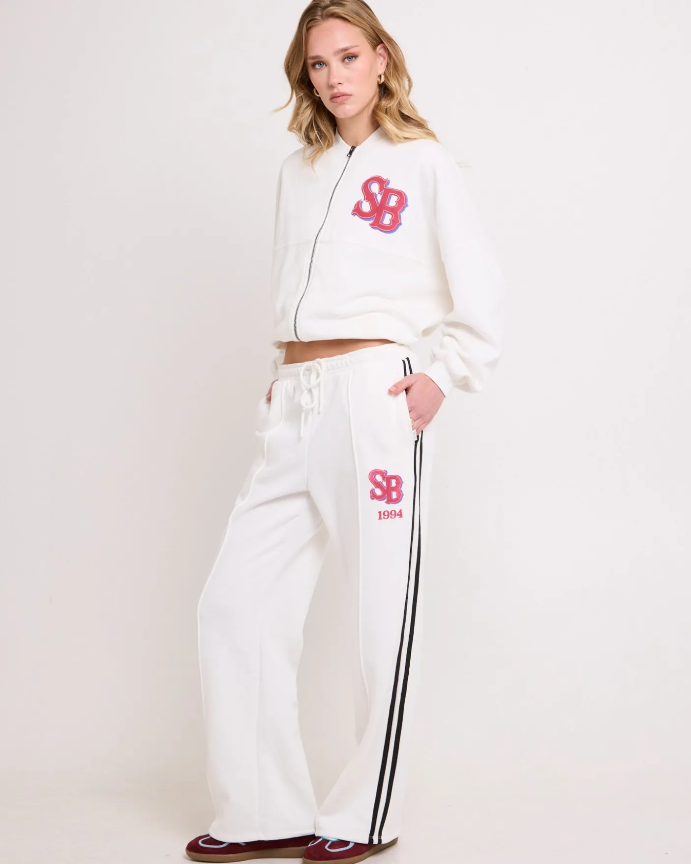 Subtitled Emblem Baggy Trackpants