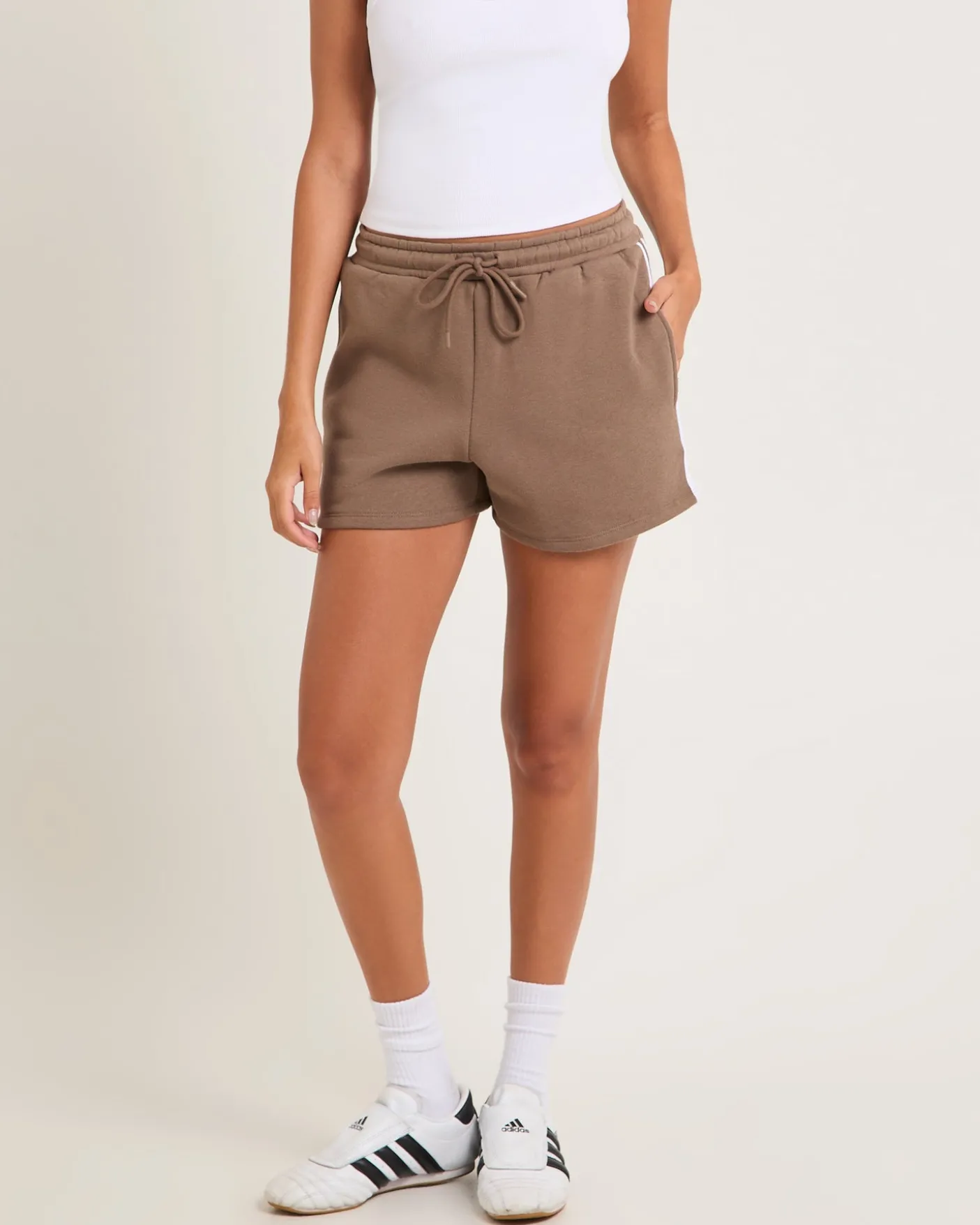 Subtitled Fleece Shorts