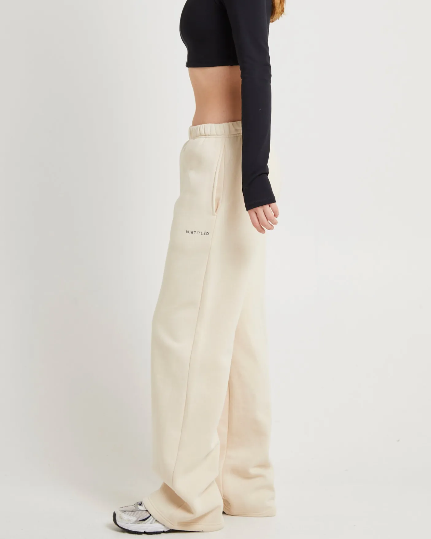 Subtitled Straight Leg Trackpants