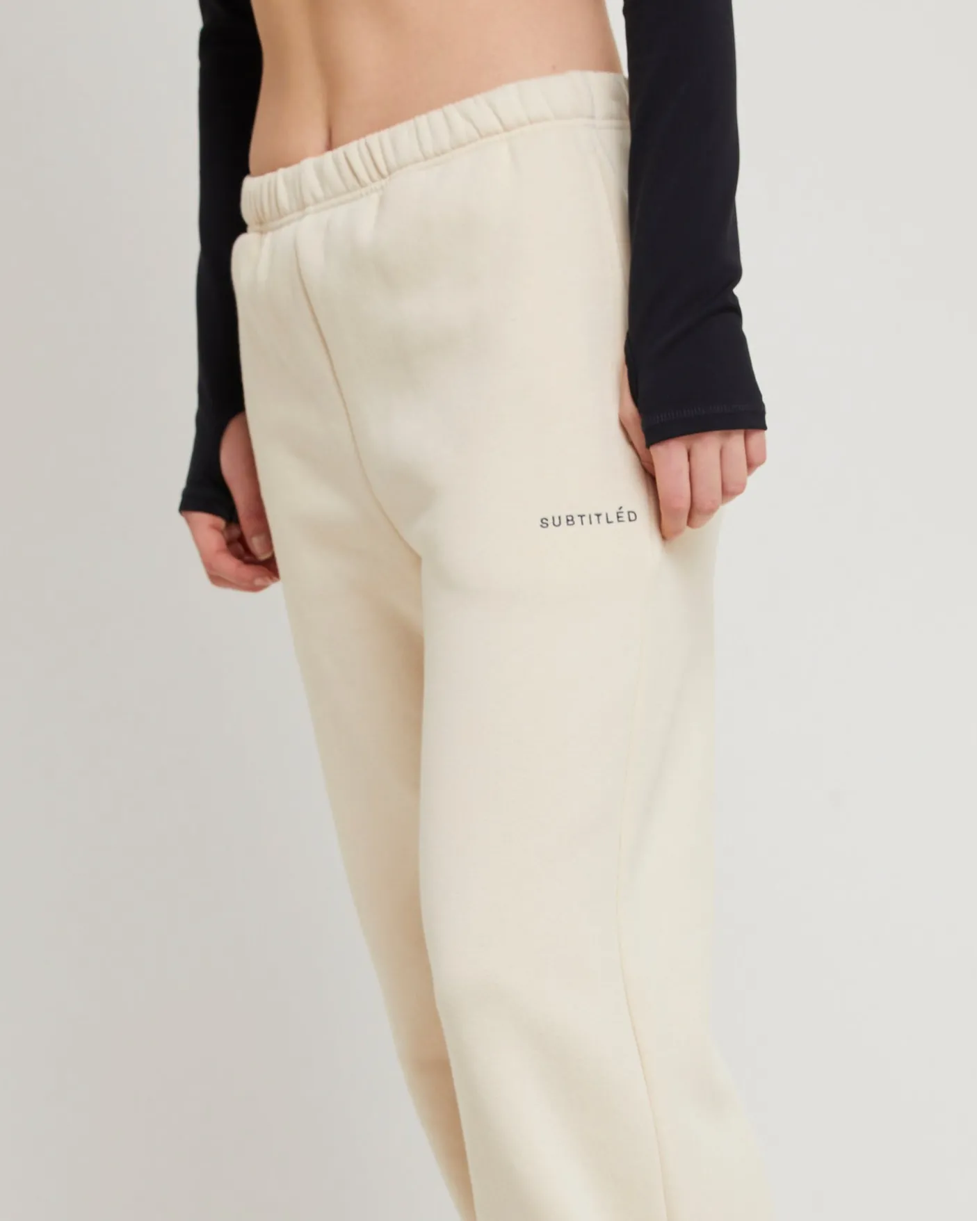 Subtitled Straight Leg Trackpants