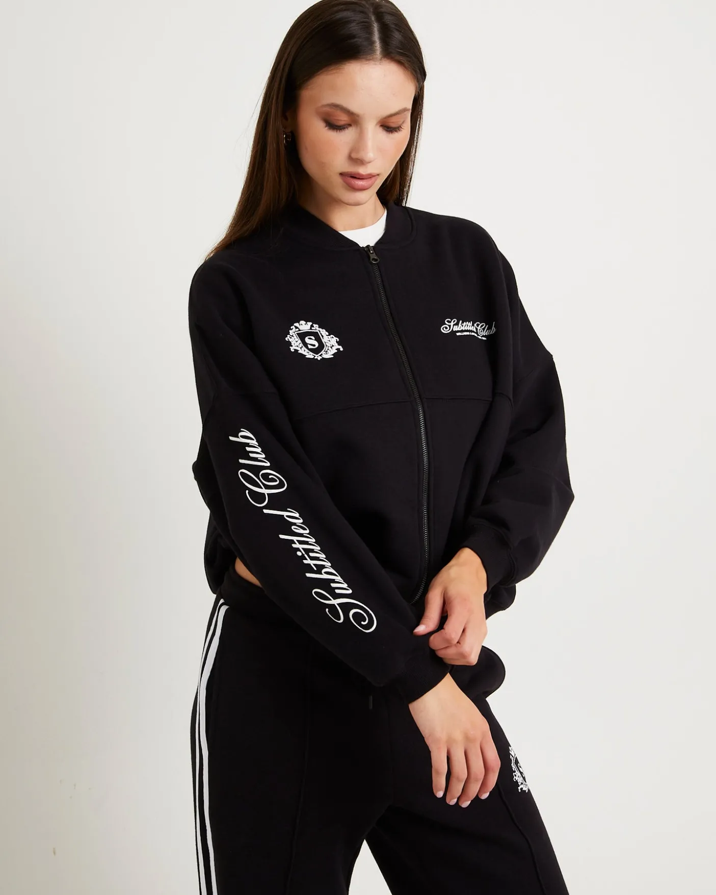 Subtitled Wellness Club Bomber Jacket