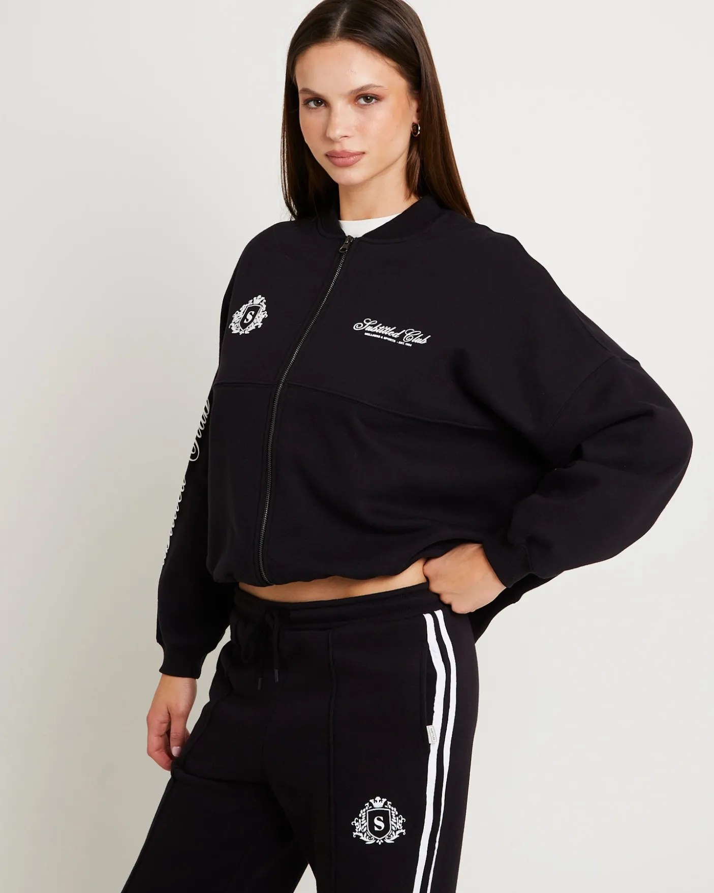 Subtitled Wellness Club Bomber Jacket