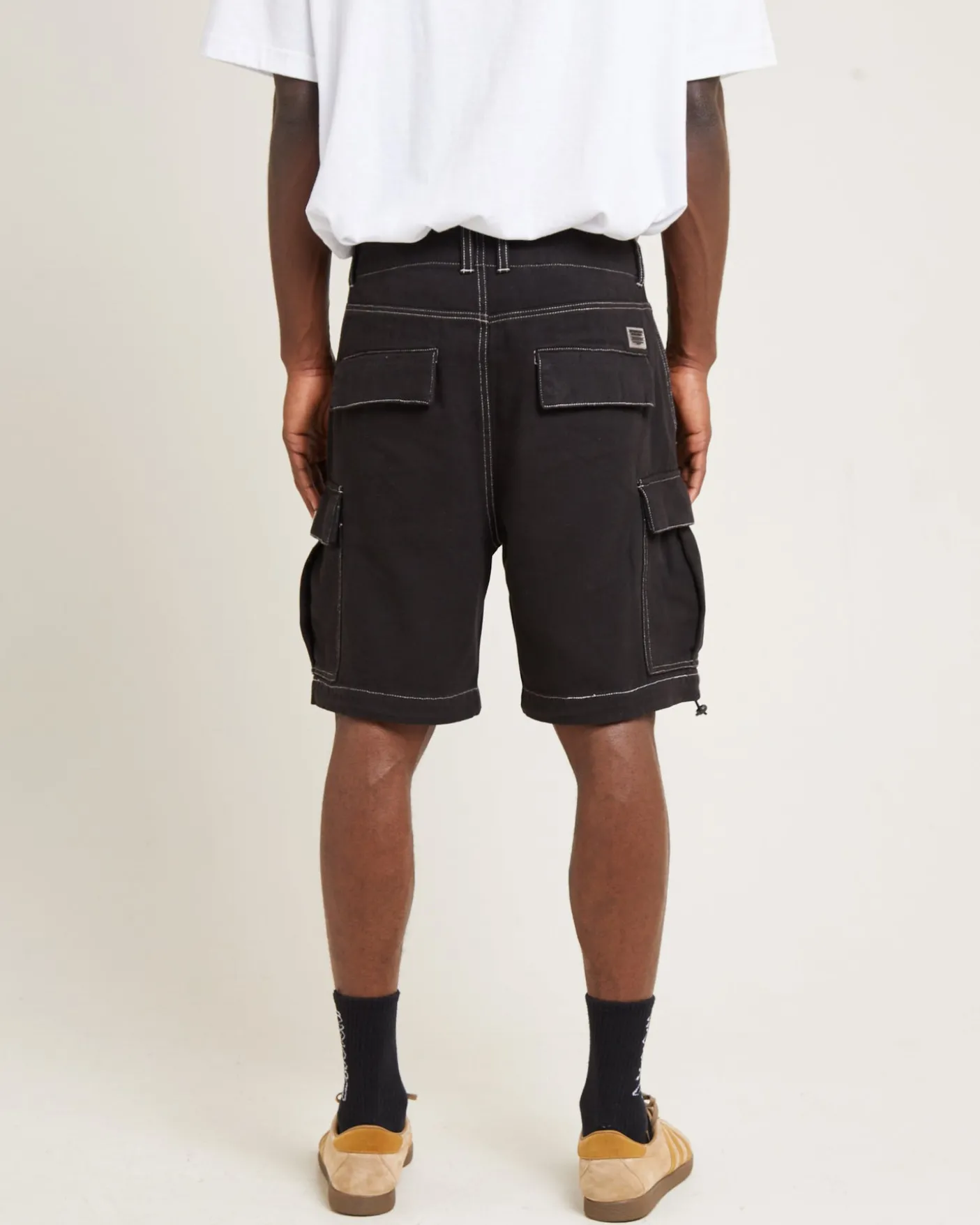 Surplus Canvas Cargo Shorts Black