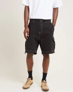 Surplus Canvas Cargo Shorts Black