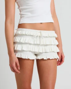 Sweetie Ruffle Knit Hot Shorts