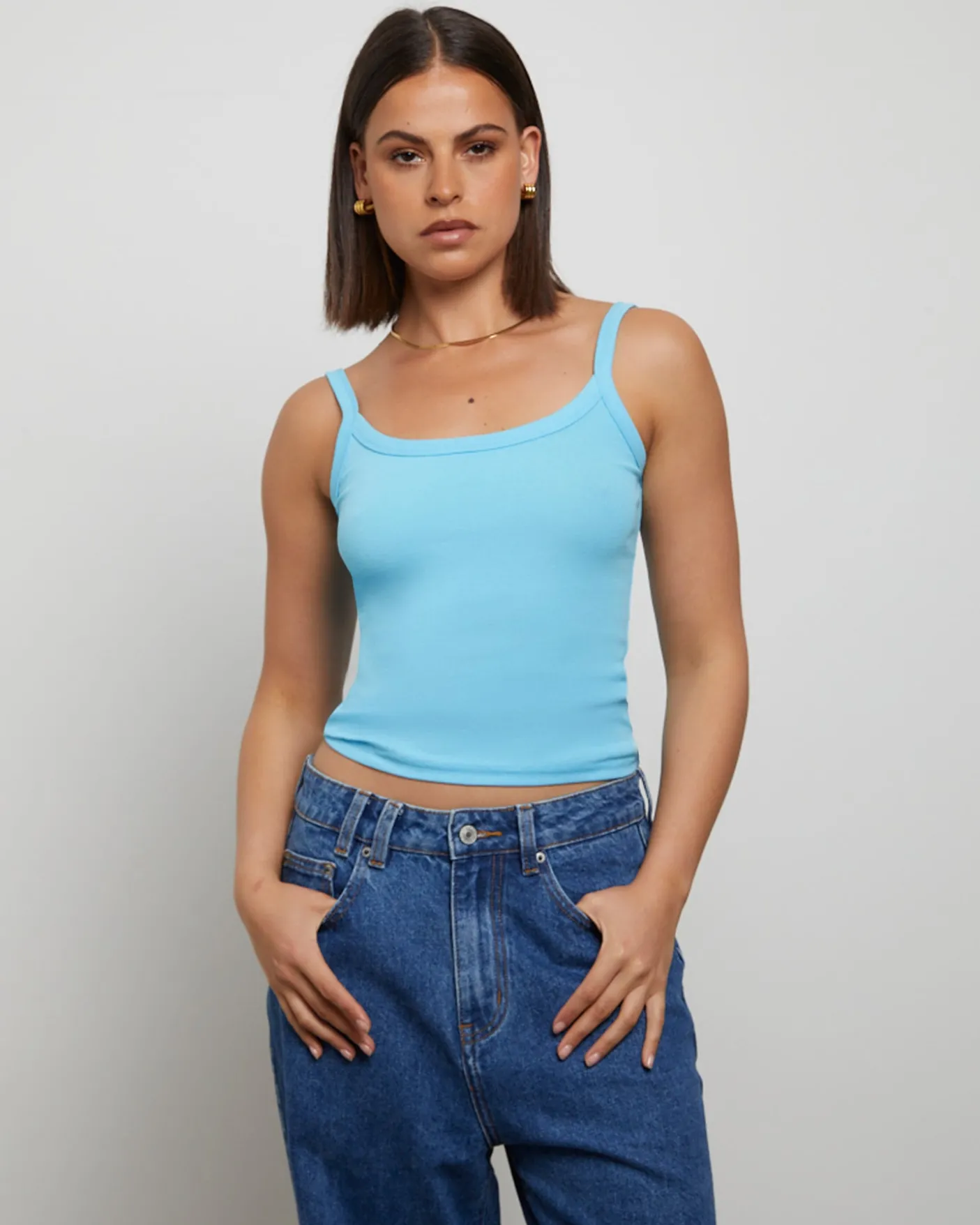 Tank Top in Azure Blue
