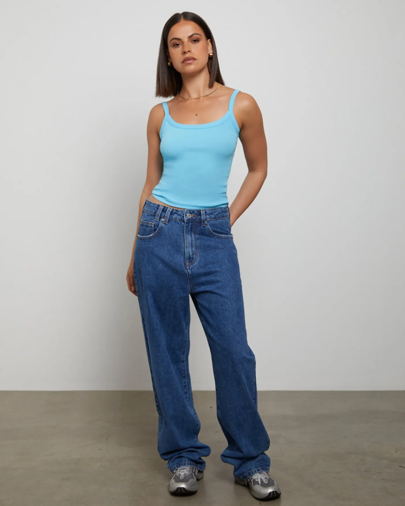 Tank Top in Azure Blue
