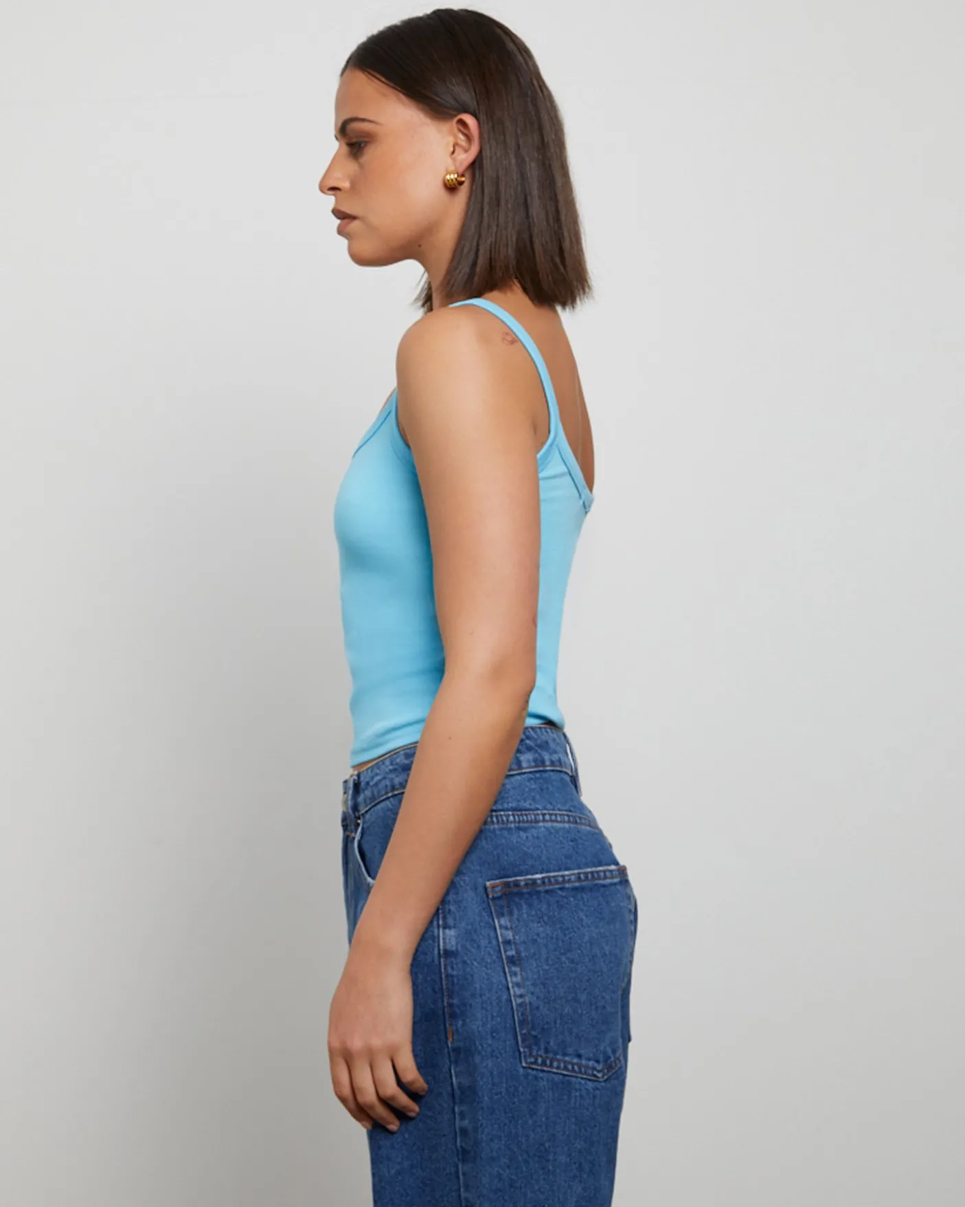 Tank Top in Azure Blue