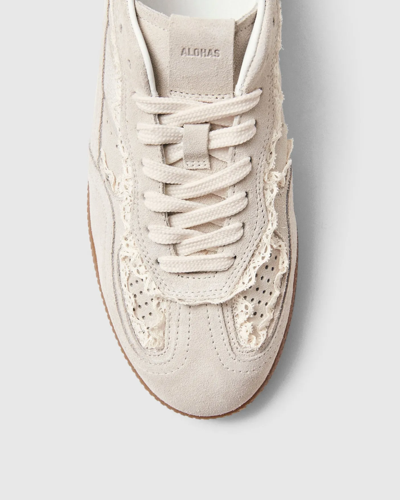 Tb.490 Crochet Cream Leather Sneakers