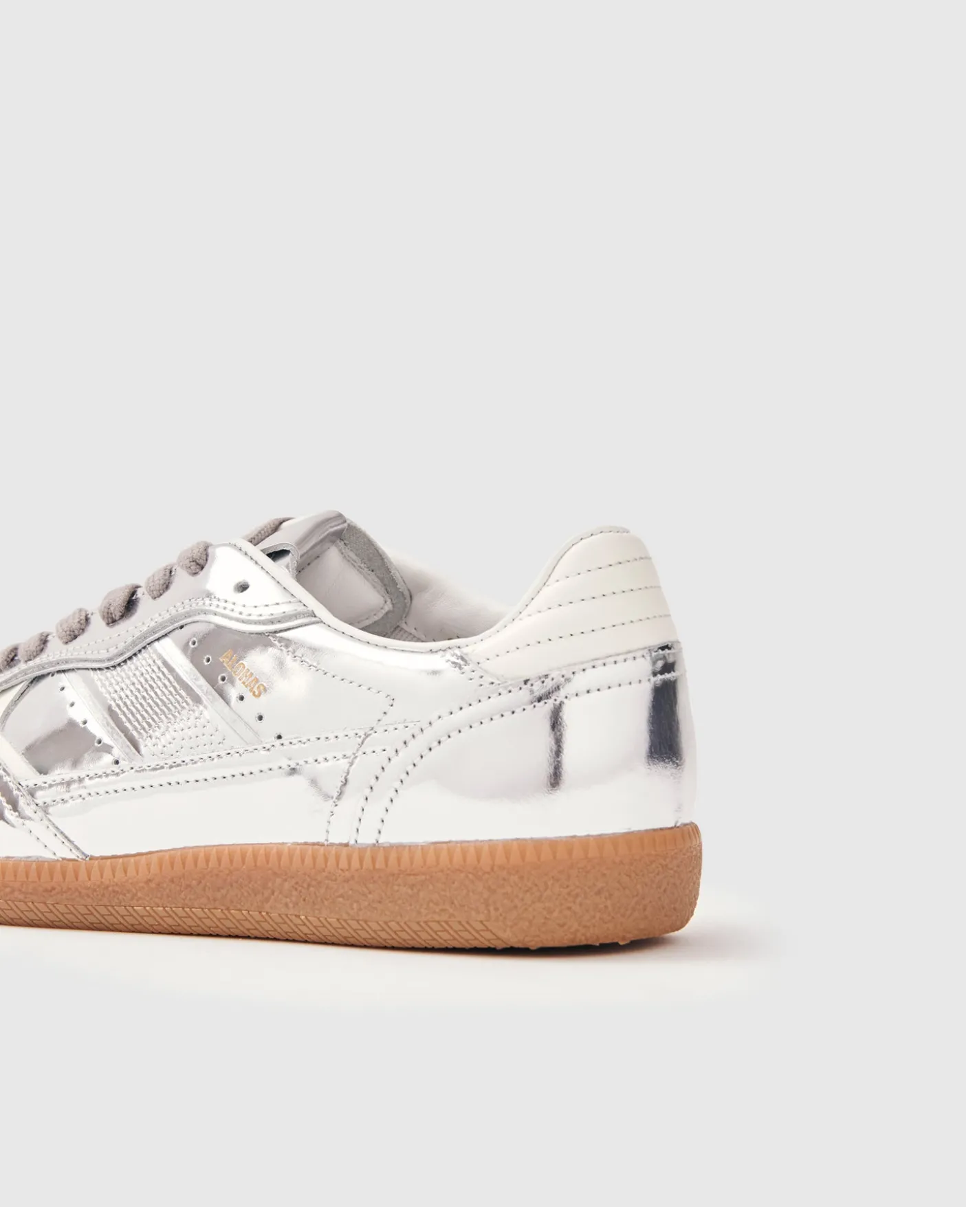 Tb.490 Rife Shimmer Silver Cream Leather Sneakers