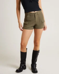 Tech Cargo Shorts in Khaki