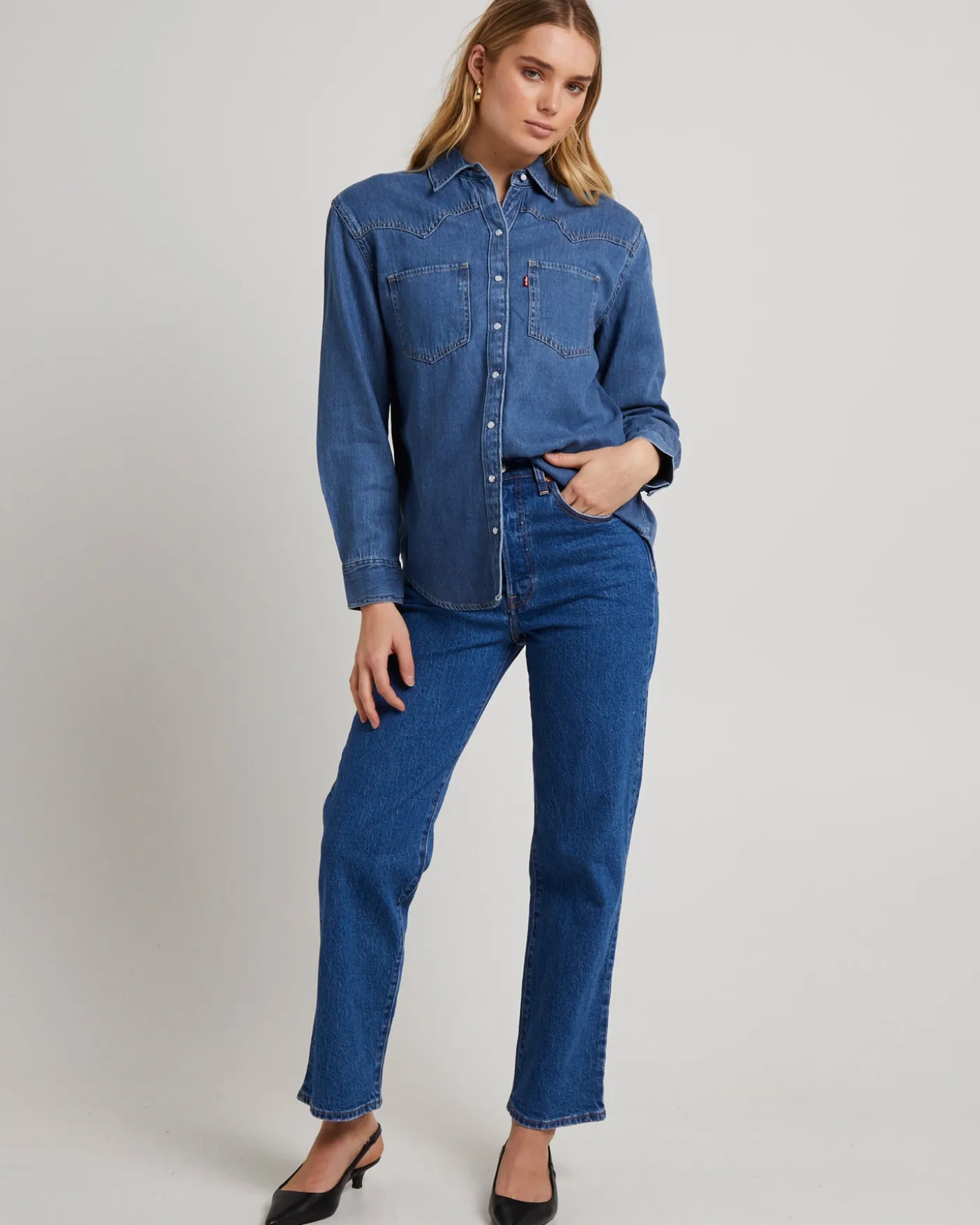 Teodora Western Denim Shirt