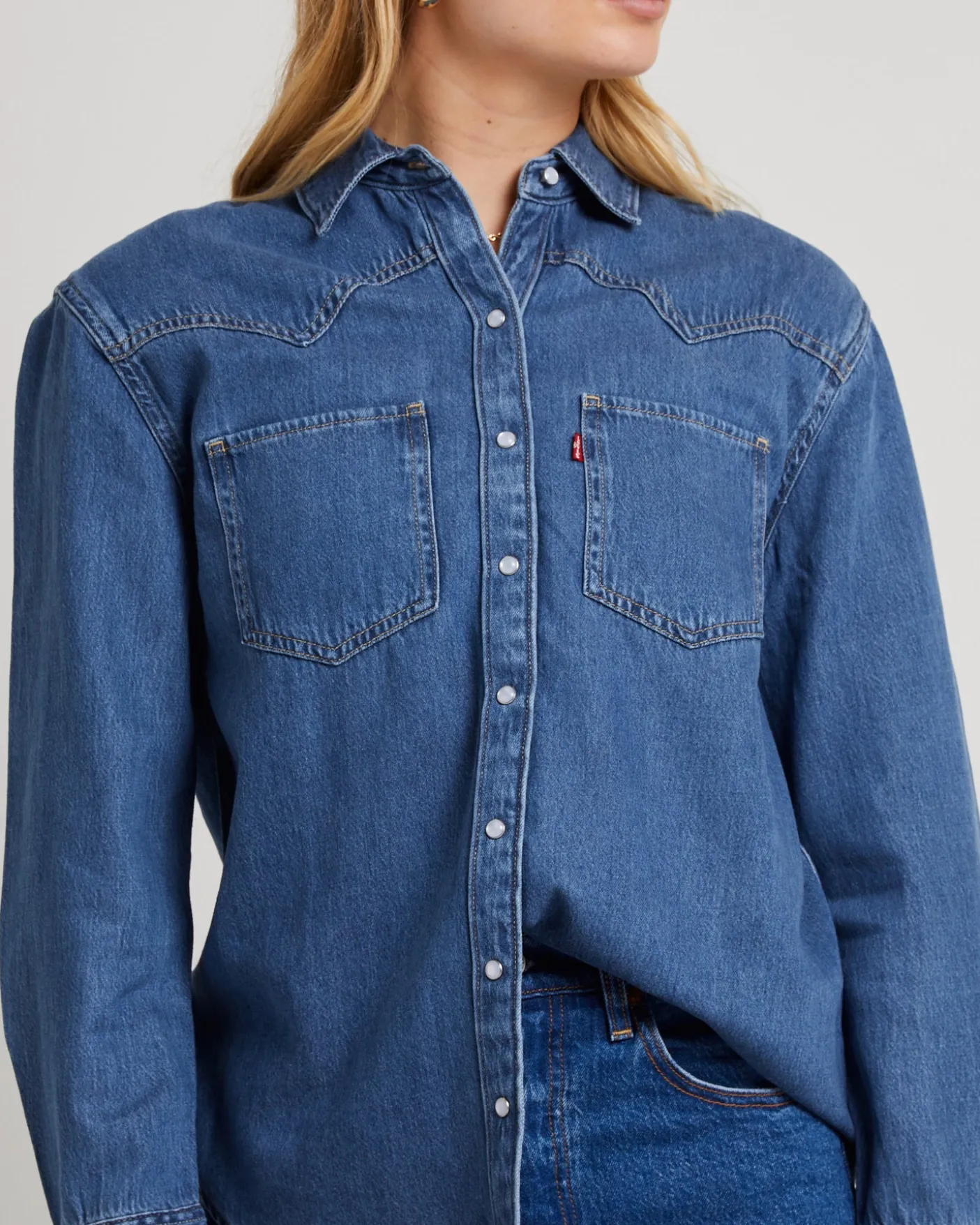 Teodora Western Denim Shirt