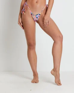 Thong Tie Side Bikini Bottom in Disco Doll
