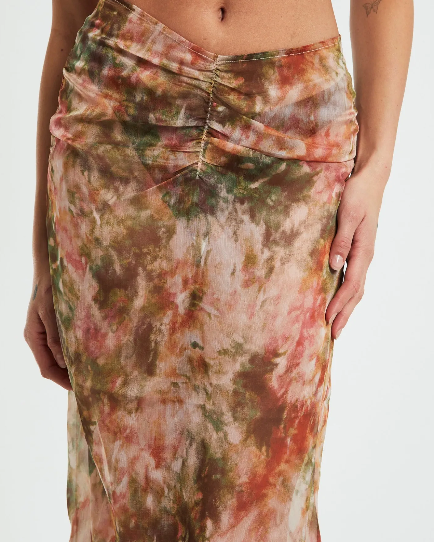Tibby Tie Dye Midi Skirt in Assorted